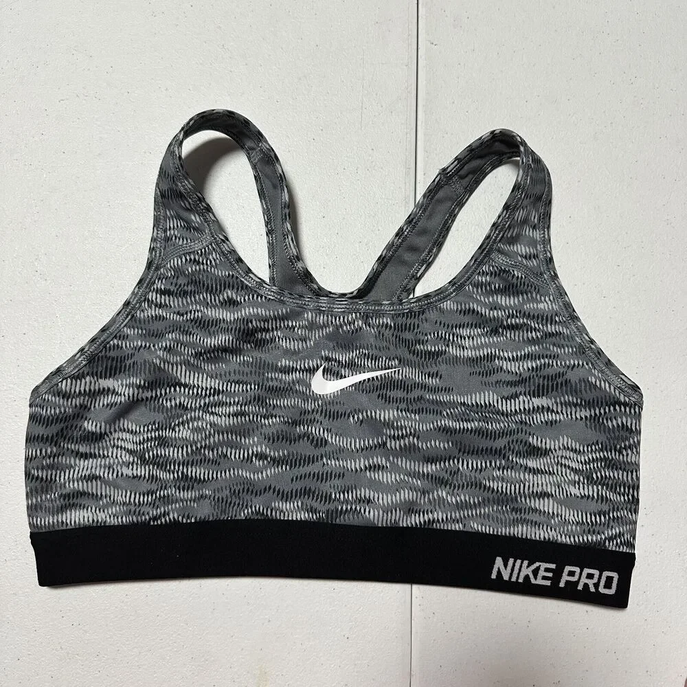 Nike Pro Women Classic Sports Bra Dri Fit Top Racerback Workout Gym Size Medium